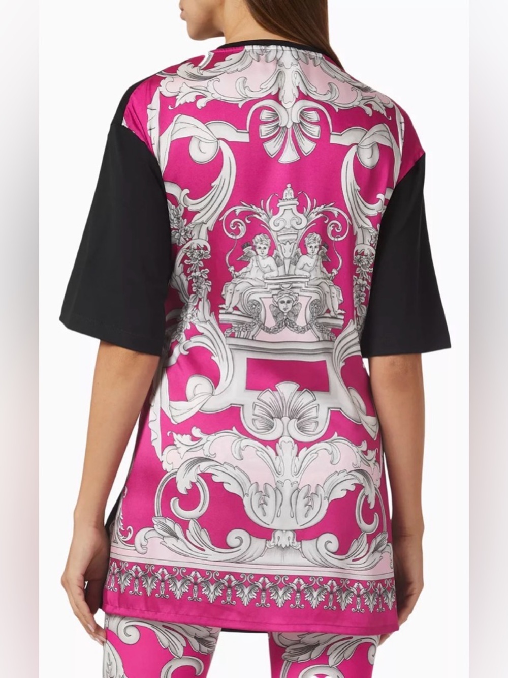 NWT $1070 VERSACE Oversized Paisley
Logo T Shirt Dress